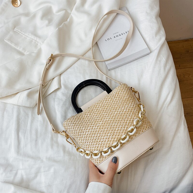 Petit Sac Bandoulière En Paille - Dina image 3