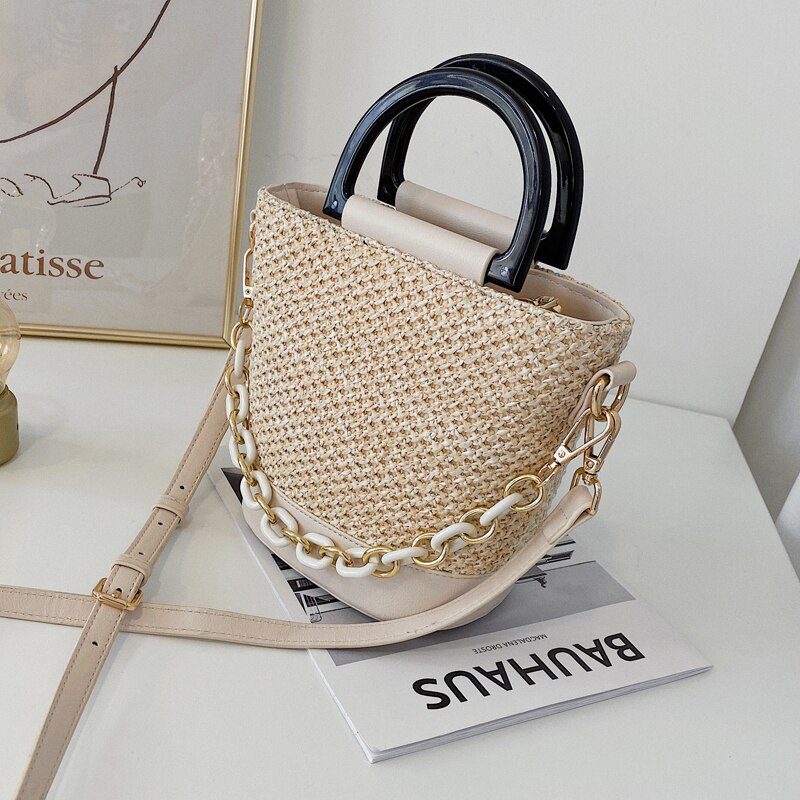 Petit Sac Bandoulière En Paille - Dina image 4