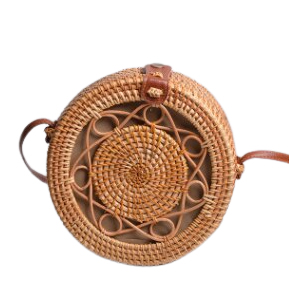 Petit Sac Rond En Rotin - Dora