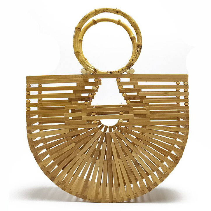 Sac A Main Bambou Demi Lune - Petra