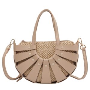 Sac A Main En Paille Et Cuir - Zola