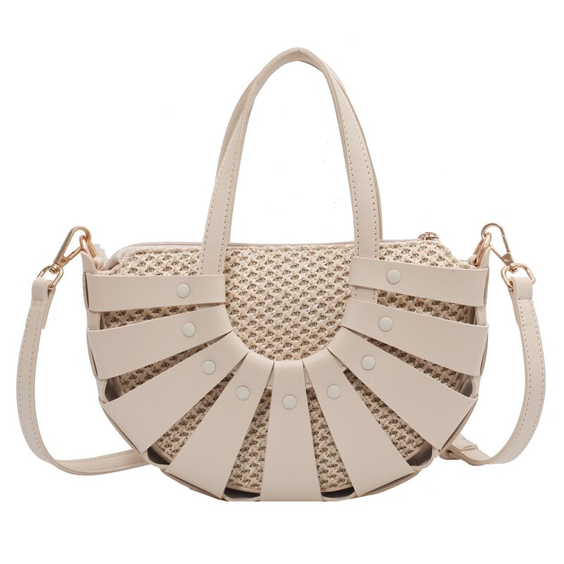 Sac A Main En Paille Et Cuir - Zola image 1