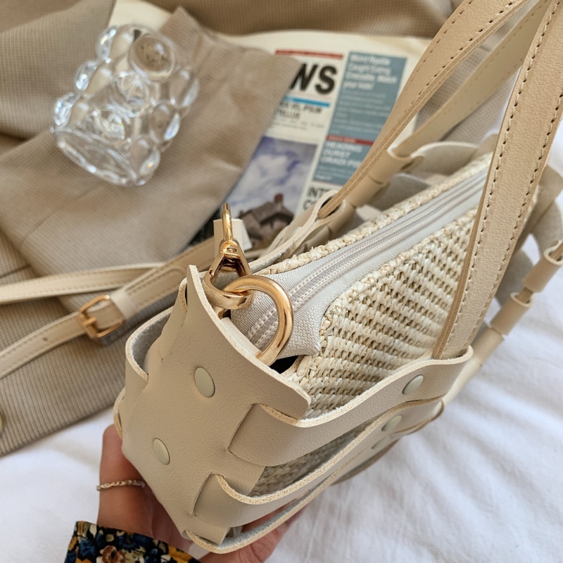 Sac A Main En Paille Et Cuir - Zola image 12