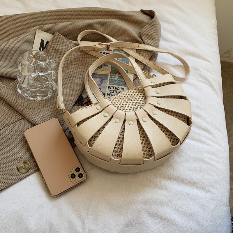 Sac A Main En Paille Et Cuir - Zola image 15