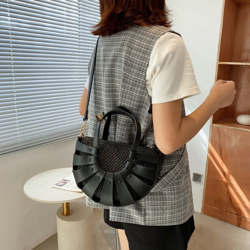 Sac A Main En Paille Et Cuir - Zola image 16