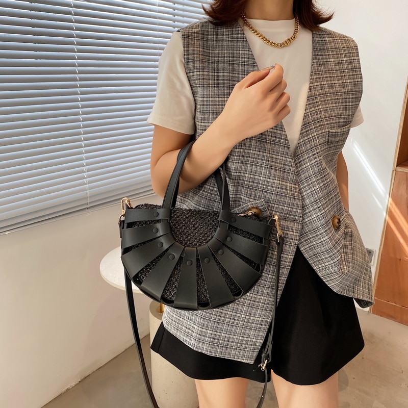 Sac A Main En Paille Et Cuir - Zola image 17