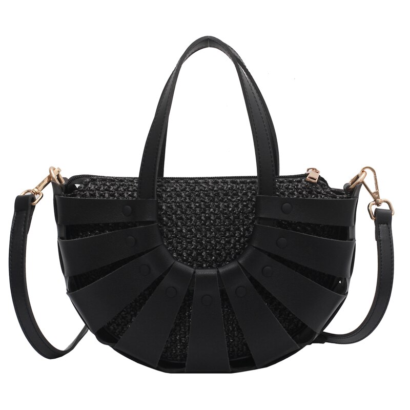 Sac A Main En Paille Et Cuir - Zola image 2