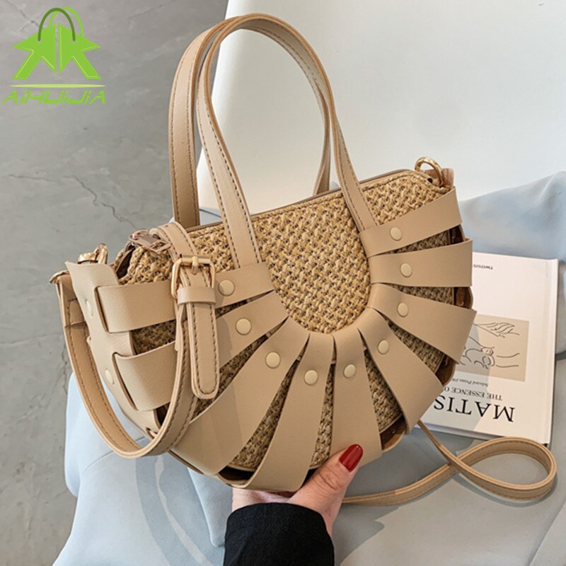 Sac A Main En Paille Et Cuir - Zola image 6