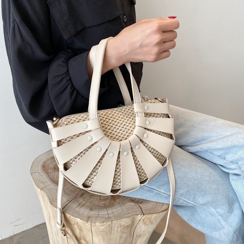 Sac A Main En Paille Et Cuir - Zola image 7