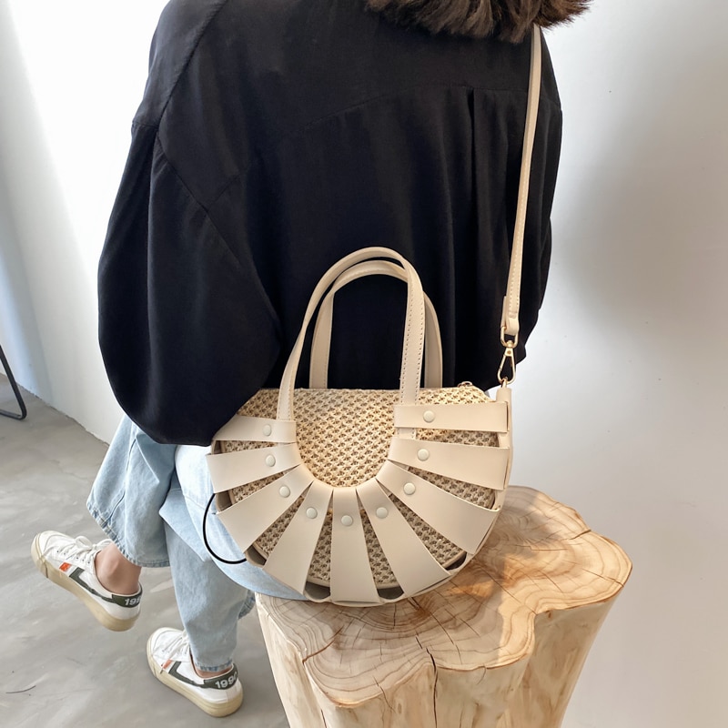 Sac A Main En Paille Et Cuir - Zola image 8