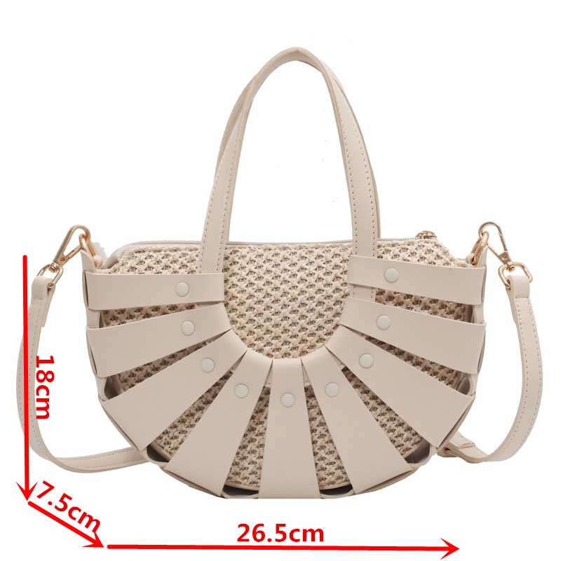 Sac A Main En Paille Et Cuir - Zola image 9