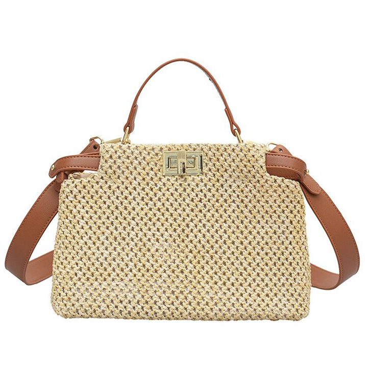 Sac À Main En Paille Tressée - Rosa