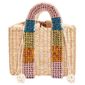 Sac De Plage En Paille Avec Pompon - Lara