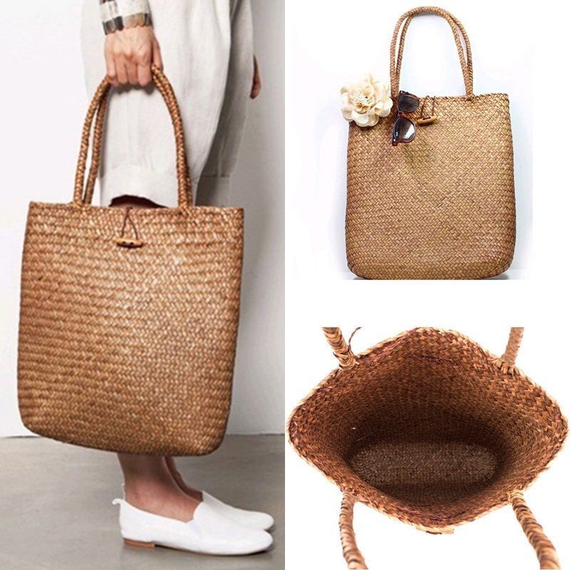 Sac De Plage En Paille - Clara image 6