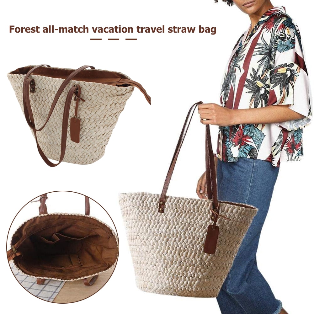 Sac De Plage En Paille Pas Cher - Ornella image 1