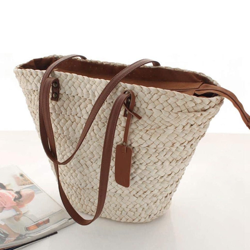 Sac De Plage En Paille Pas Cher - Ornella image 8