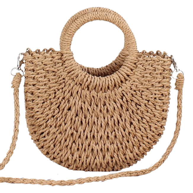 Sac En Paille Demi Lune - Aria