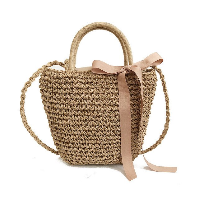Sac Panier En Osier Rond - Nella image 1