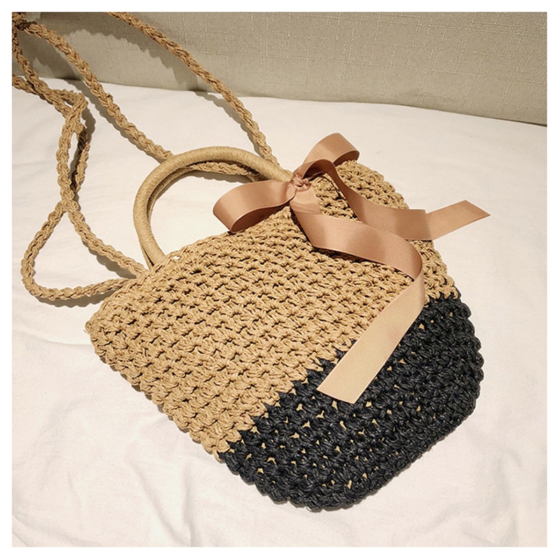 Sac Panier En Osier Rond - Nella image 10