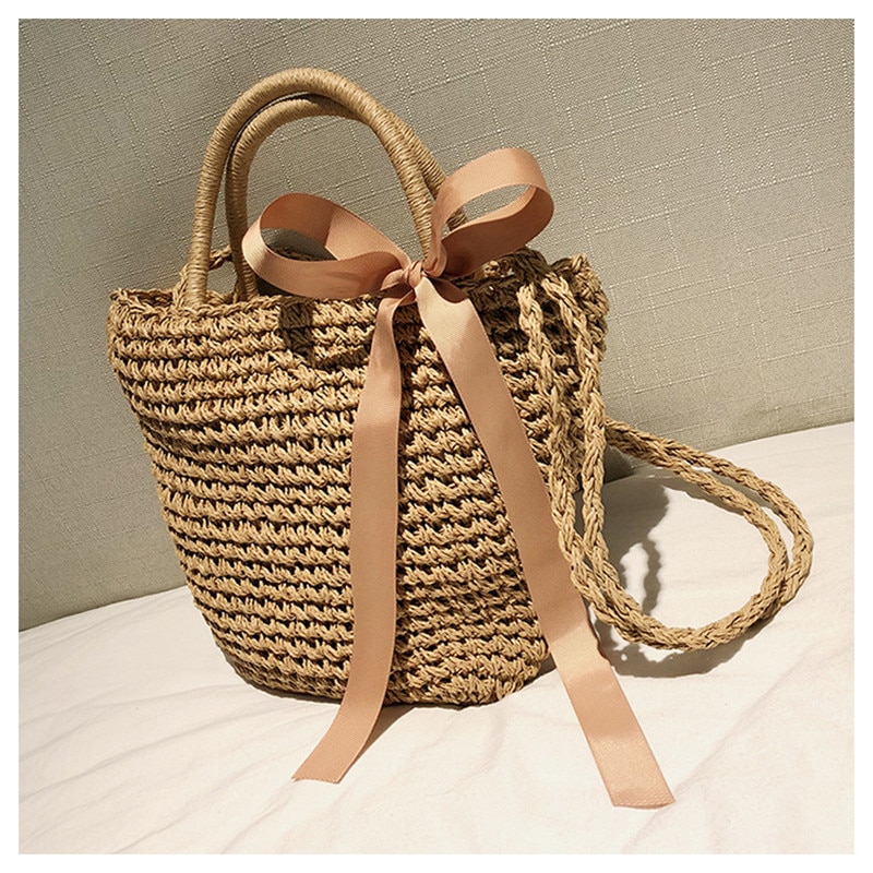 Sac Panier En Osier Rond - Nella image 19