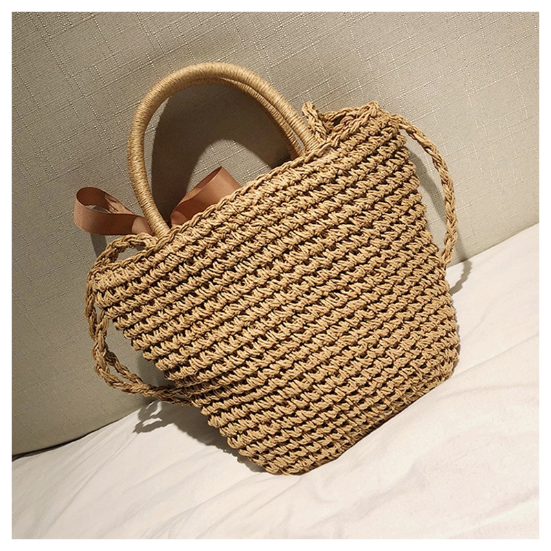 Sac Panier En Osier Rond - Nella image 21
