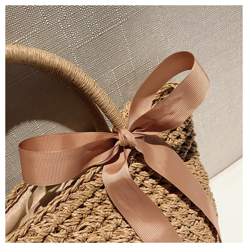 Sac Panier En Osier Rond - Nella image 24