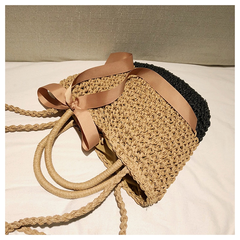 Sac Panier En Osier Rond - Nella image 8
