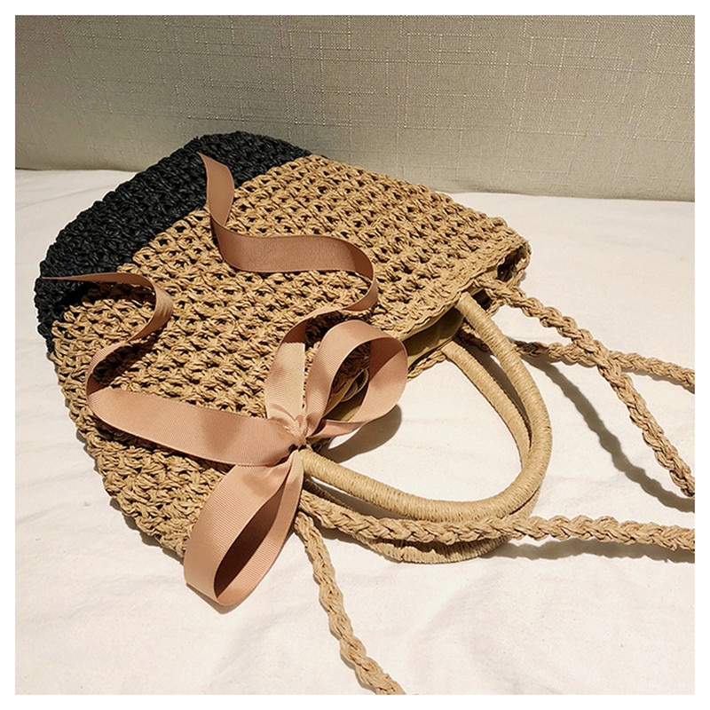 Sac Panier En Osier Rond - Nella image 9